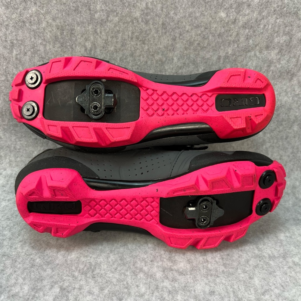 Giro Manta Biking Cycling Shoes Clipless SPD Grey Pink Cleats Women US 8.5 EU 40 - Picture 13 of 16